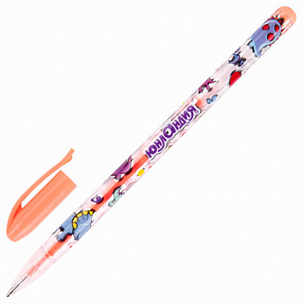 Ручки гелевые ЮНЛАНДИЯ, НАБОР 12 ЦВЕТОВ, НЕОН, корпус с печатью, узел 0,7 мм, линия письма 0,5 мм, 142806