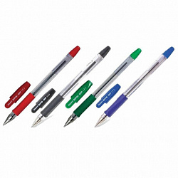 Ручка шариковая масляная с грипом PILOT "BPS-GP", ЗЕЛЕНАЯ, корпус прозрачный, узел 0,7 мм, линия письма 0,22 мм, BPS-GP-F