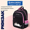 Рюкзак BRAUBERG FAVOUR, 2 отделения, 3 кармана, "Сонный котик", 40х29х15 см, 272058
