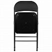 Стул складной BRABIX "Golf Plus CF-003 КОМФОРТ", черный каркас, кожзам черный, В КОРОБЕ, 533026