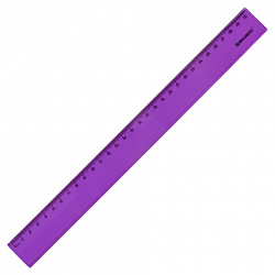 Линейка пластиковая 30 см BRAUBERG "FRUITY", тонированная, ассорти, 210767