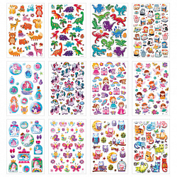 Наклейки объемные MAXI 21х14 см, ассорти 12 видов, FUNSTER (ФАНСТЕР), 666678