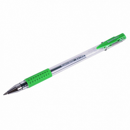 Ручка гелевая с грипом BRAUBERG "EXTRA GT", ЗЕЛЕНАЯ, стандартный узел 0,5 мм, линия 0,35 мм, 143922