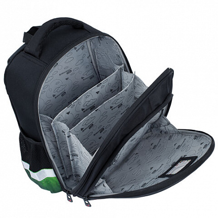 Ранец BRAUBERG KIDS STANDARD, 2 отделения, "Green city", 36х28х14 см, 274428