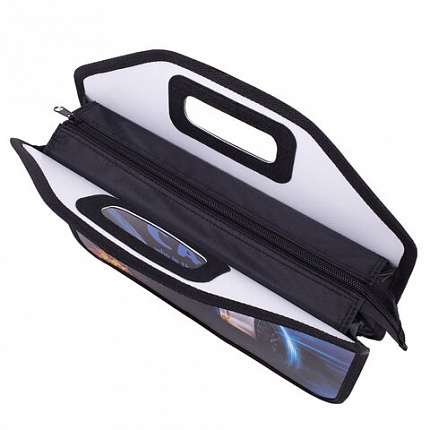 Папка-сумка ЮНЛАНДИЯ, 1 отделение, фетровые ручки, 34х30х11 см, "Night race", 270999