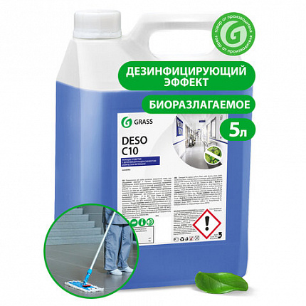 Средство моющее c дезинфицирующим эффектом 5 кг GRASS DESO C10, концентрат, 125191