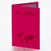 Обложка для паспорта "Passport map", экокожа soft-touch, малиновая, STAFF, 238761