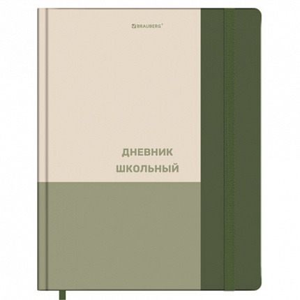 Дневник 1-11 класс 48л, твердый, BRAUBERG, матовая лам., резинка, ляссе, с подсказом, Классик, 107649