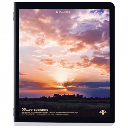 Тетради предметные, КОМПЛЕКТ 12 ПРЕДМЕТОВ, 48л, матовая ламинация, BRAUBERG, ПРИРОДА, 405606