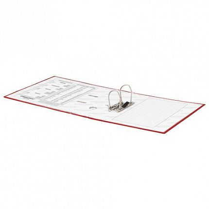 Папка-регистратор ОФИСМАГ с арочным механизмом, покрытие из ПВХ, 75 мм, красная, 225750