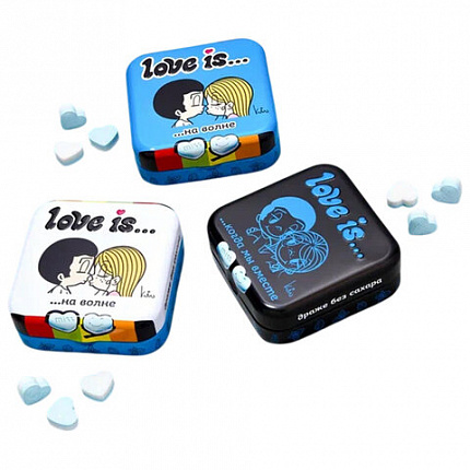 Драже освежающие в форме сердца LOVE IS, вкус мята, 20 г, 709242