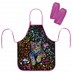 Фартук с нарукавниками для уроков труда ЮНЛАНДИЯ, регулировка по росту, 46х54 см, "Bright wildlife", 273764