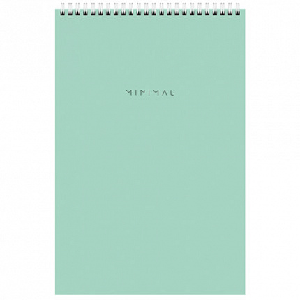 Блокнот БОЛЬШОЙ ФОРМАТ А4 198х297 мм, 80 л., гребень, подложка, клетка, BRAUBERG "Minimal Pastel", 116425