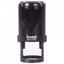 Оснастка для печатей оттиск D=30 мм, синий, TRODAT 4630 P4, корпус черный, с крышкой, подушка, 180896