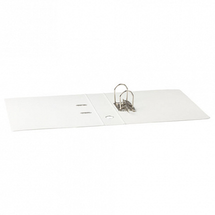 Папка-регистратор BRAUBERG с двухсторонним покрытием из ПВХ, 70 мм, белая, 222651