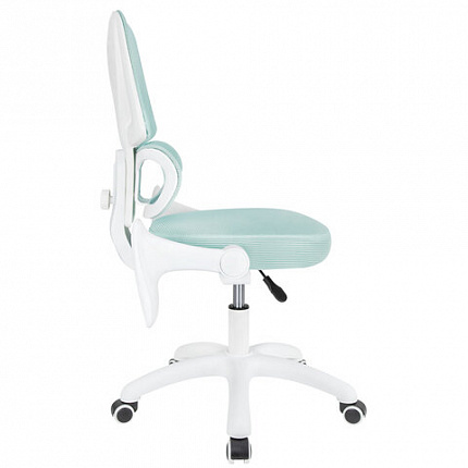 Кресло детское с поясничной поддержкой BRABIX KIDS "MG-225", сетка/ткань TW, голубое, 533317