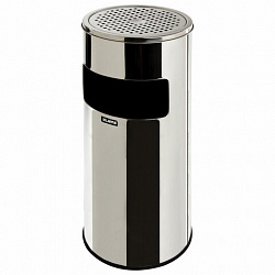 Урна с пепельницей 27 литров, 600х250 мм, нержавеющая сталь, зеркальная, LAIMA PROFESSIONAL, 606299