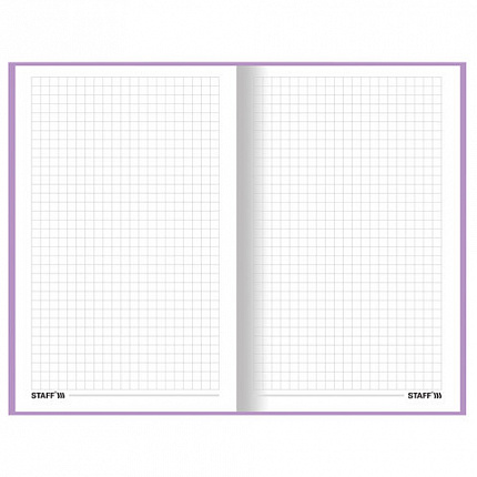 Блокнот А5 (134х206 мм), 80 л., твёрдый, клетка, STAFF, "Мрамор", 114415