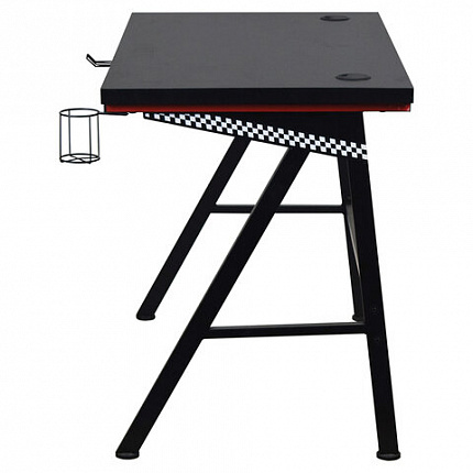 Стол компьютерный на металлокаркасе BRABIX "TECH GT-001", 1000х600х765 мм, черный, 641857