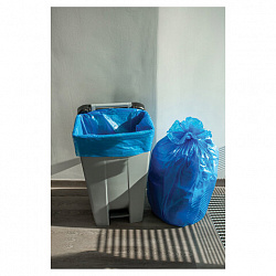 Мешки для мусора 160 л, синие, в рулоне 10 шт., ПВД, 21 мкм, 120х87 см, PACLAN "Big&Strong", 402001