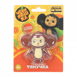 Игрушка-антистресс, тянучка "ЧЕБУРАШКА", наполнение шарики, блистер, СУПЕРЖИМ