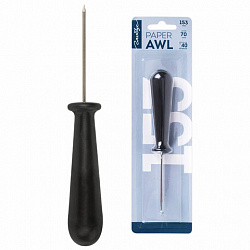 Шило канцелярское, общая длина 153 мм, диаметр иглы 3 мм, ручка черная, блистер, GLOBUS, ШБ-01