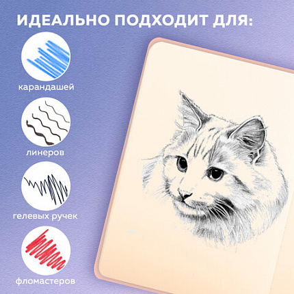 Скетчбук, слоновая кость 140 г/м2, 130х210 мм, 80 л., софт-тач, резинка, BRAUBERG ART CLASSIC, "Polo style", 116468