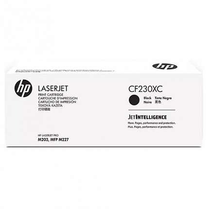 Картридж лазерный HP (CF230X) LaserJetPro M227fdw/M227sdn/M203dn/M203dw №30X, увеличенный ресурс, 3500 стр, оригинальный