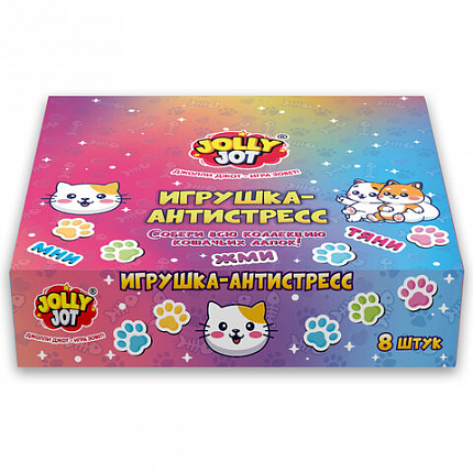 Игрушка-антистресс "МЕГА КОШАЧЬЯ ЛАПКА", 13х10 см, ассорти 2 цвета, дисплей, JOLLY JOT (ДЖОЛЛИ ДЖОТ), 665778