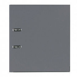 Папка-регистратор BRAUBERG с покрытием из ПВХ, 80 мм, с уголком, серая (удвоенный срок службы), 227190