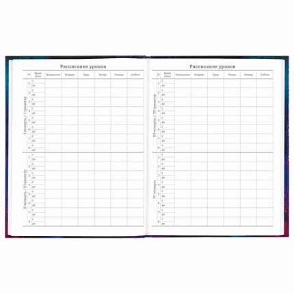 Дневник 5-11 класс 48 л., твердый, BRAUBERG, глянцевая ламинация, с подсказом, "Space cat", 106865