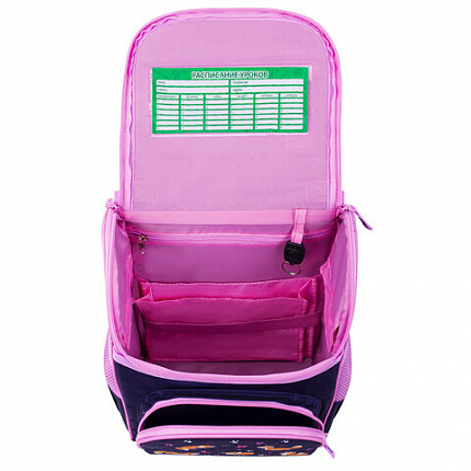 Ранец ПИФАГОР BASIC, 1 отделение, 3 кармана, эргономичная спинка, "Playing foxes", 35х28х18 см, 273136