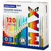 Карандаши цветные супермягкие яркие классические BRAUBERG MAX 120 цветов, шестигранные, натуральное дерево, грифель 3,3 мм, 182006
