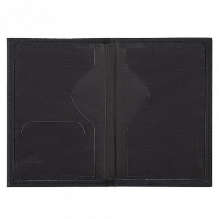 Обложка для паспорта "Passport map", экокожа soft-touch, черная, STAFF, 238760