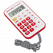 Калькулятор карманный со шнурком BRAUBERG DC-109-WWR (61x110 мм), 8 разрядов, БЕЛЫЙ/КРАСНЫЙ, 272644