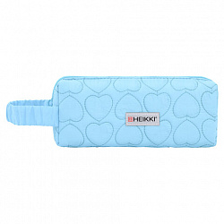 Пенал-косметичка HEIKKI (ХЕЙКИ) с ручкой, 1 отделение, стеганый полиэстер, 21х8х5 см, голубой, 273607