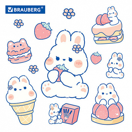 Пенал-органайзер BRAUBERG, 1 отделение, наклейки, молния вокруг, канвас, 22x15х6 см, черный, 273596