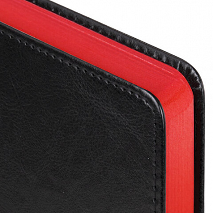 Ежедневник датированный 2026 А5 138x213 мм, BRAUBERG "Inspiration", под кожу, цветной срез, черный, 117473