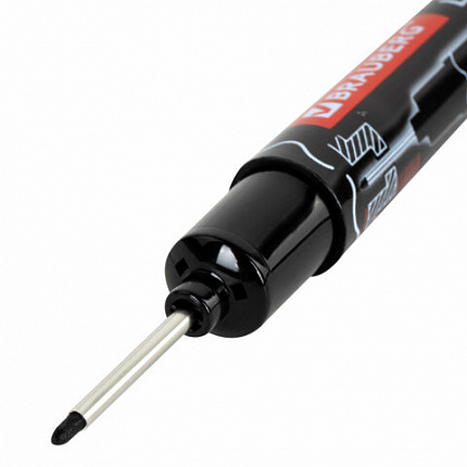 Маркер строительный с длинным наконечником многофункциональный для труднодоступных мест, НАБОР 3шт., ЧЕРНЫЕ, 1мм, BRAUBERG UNIVERSAL, 152541