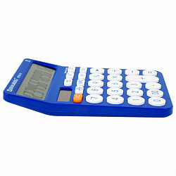 Калькулятор настольный BRAUBERG STYLE-12-BL (157х106 мм), 12 разрядов, двойное питание, СИНИЙ, 272966