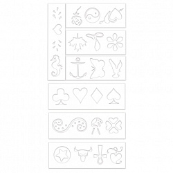 Фломастеры для кожи 4 ЦВЕТА CENTROPEN "Tattoo", + 16 трафаретов, смываемые, 2880/4BL, 628800405