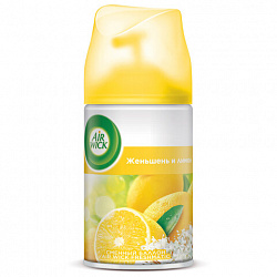 Сменный баллон 250 мл, AIRWICK "Лимон и женьшень", для автоматических освежителей, универсальный
