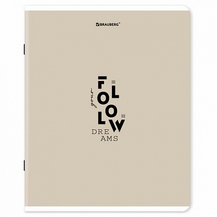 Тетрадь А5, 48 л., BRAUBERG, скоба, клетка, матовая ламинация, "Однотонный_Пастель_2", (микс в спайке), 405336