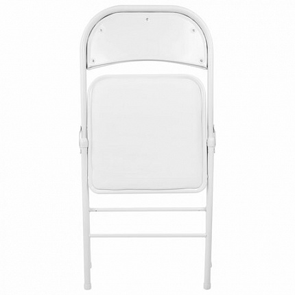 Стул складной BRABIX "Golf Plus CF-003 КОМФОРТ", белый каркас, кожзам белый, В КОРОБЕ, 533028