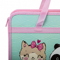 Папка на молнии с ручками BRAUBERG А4, 1 отделение, пластик, 80 мм, "BEST PALS", 271467