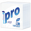 Салфетки бумажные 100 шт., 24х24 см, PROtissue COMFORT, белые, 100% целлюлоза, С184