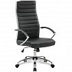 Кресло офисное BRABIX "Style EX-528", экокожа, хром, черное, 531947
