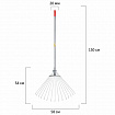 Грабли веерные проволочные раздвижные, 15 зубьев, ширина 15-58 см, черенок 115 см, ГРАНДМАСТЕР, 700348