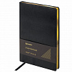 Ежедневник недатированный БОЛЬШОЙ ФОРМАТ 210х297 мм, А4, BRAUBERG "Iguana", под кожу, 160 л., черный,114452