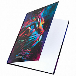 Дневник 5-11 класс 48 л., твердый, BRAUBERG, глянцевая ламинация, с подсказом, "Space cat", 106865